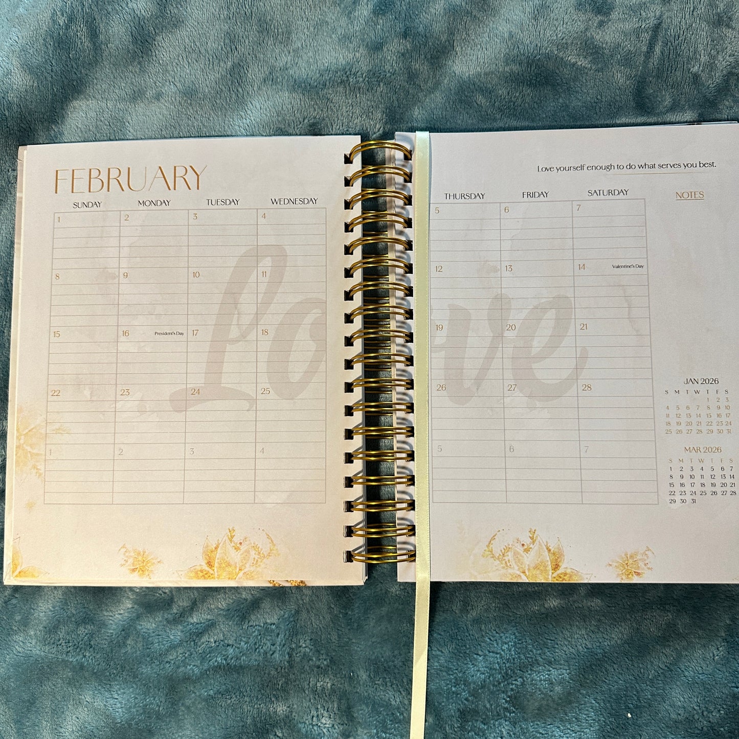 2026 Planner Premium Hard Cover Spiral Bound